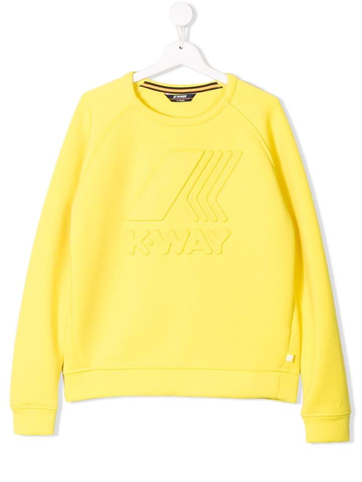 K Way Kids Teen Logo Sweatshirt - Yellow