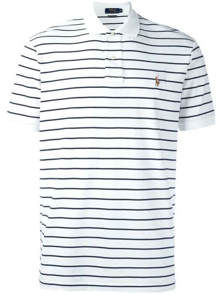 Polo Ralph Lauren Striped Polo Shirt, Men's, Size: Medium, White, Cotton