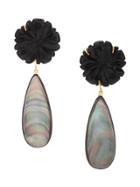 Lizzie Fortunato Jewels Night Bloom Earrings - Black