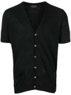 Roberto Collina Deep V-neck Cardigan - Black