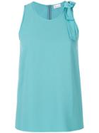 Red Valentino Bow Detail Sleeveless Blouse - Blue