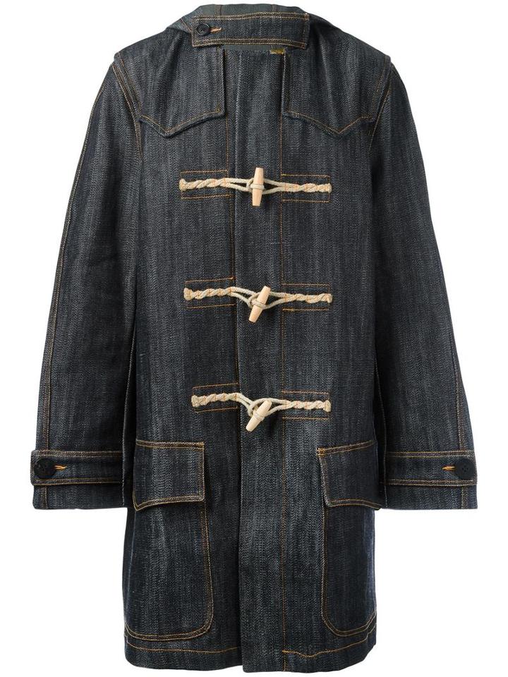 Faith Connexion Denim Duffle Coat, Men's, Size: Small, Blue, Cotton