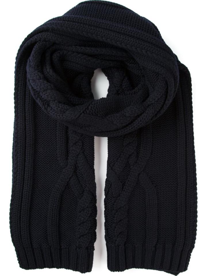 Salvatore Ferragamo Cable Knit Scarf