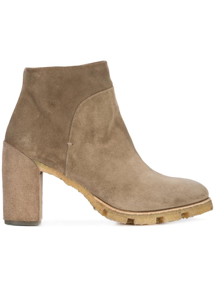 Silvano Sassetti Ridged Sole Ankle Boots - Brown