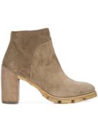 Silvano Sassetti Ridged Sole Ankle Boots - Brown