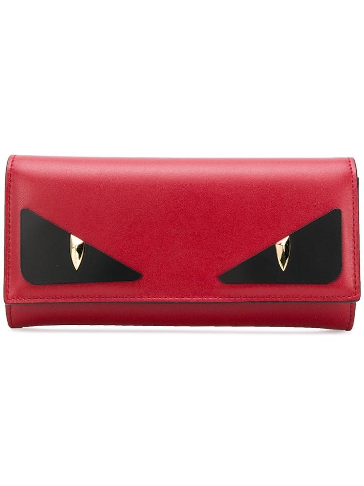 Fendi Bugs Eye Wallet - Red