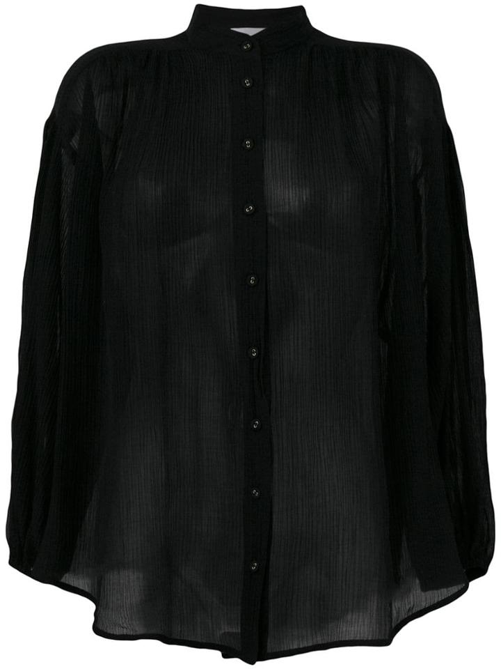 Zimmermann Mandarin Collar Shirt - Black