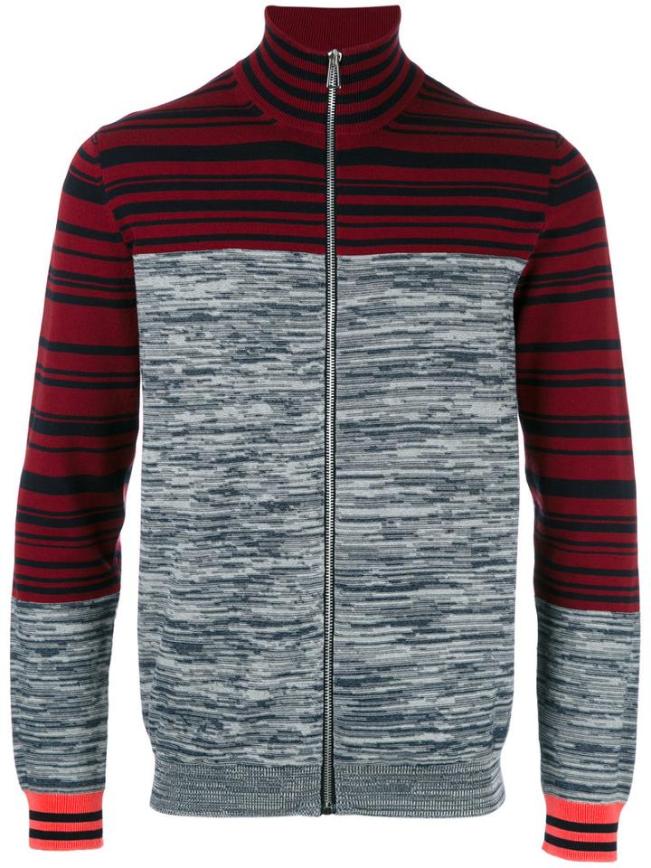 Ps By Paul Smith - Colour Block Zip Up Cardigan - Men - Cotton - Xl, Cotton
