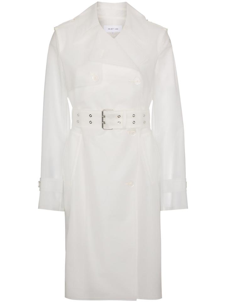 Helmut Lang Belted Matte Trench Coat - White