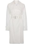 Helmut Lang Belted Matte Trench Coat - White