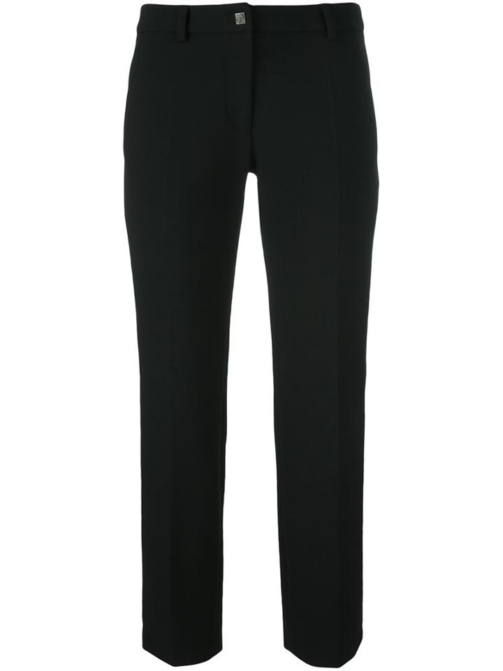 Versace Collection - Cropped Tailored Trousers - Women - Cotton/polyester/spandex/elastane/viscose - 44, Black, Cotton/polyester/spandex/elastane/viscose
