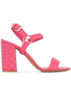 Valentino Rockstud Sandals - Pink & Purple