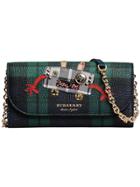 Burberry Creature Appliqué Chain Wallet - Blue