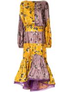 Silvia Tcherassi Multicoloured Dalit Floral Patchwork Midi Dress -