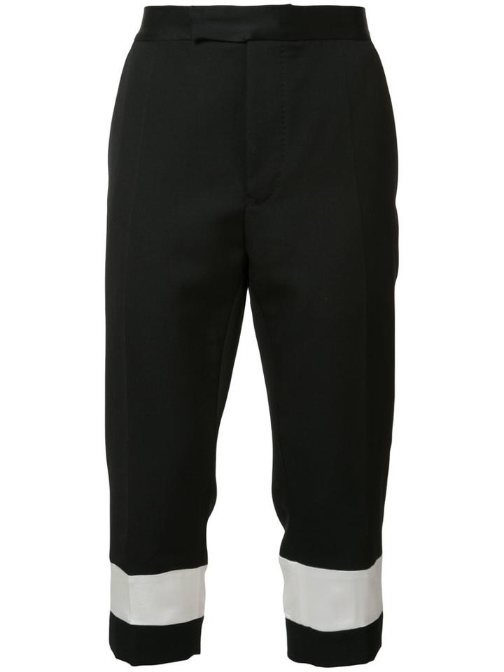Haider Ackermann Straight Cropped Trousers, Men's, Size: 52, Black, Virgin Wool