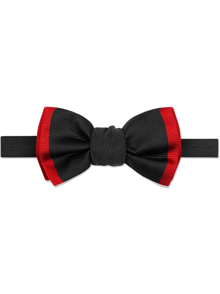 Gucci Silk Faille Bow Tie - Black