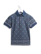 Dolce & Gabbana Kids Monkey And Paisley Print Polo Shirt, Boy's, Size: 10 Yrs, Blue