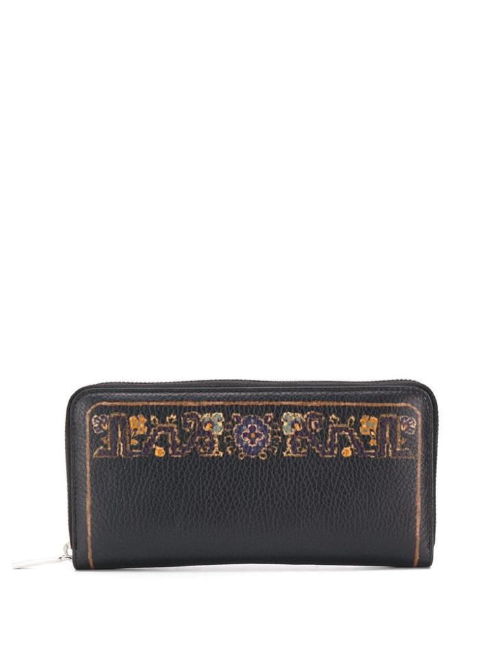 Etro Printed Continental Wallet - Black