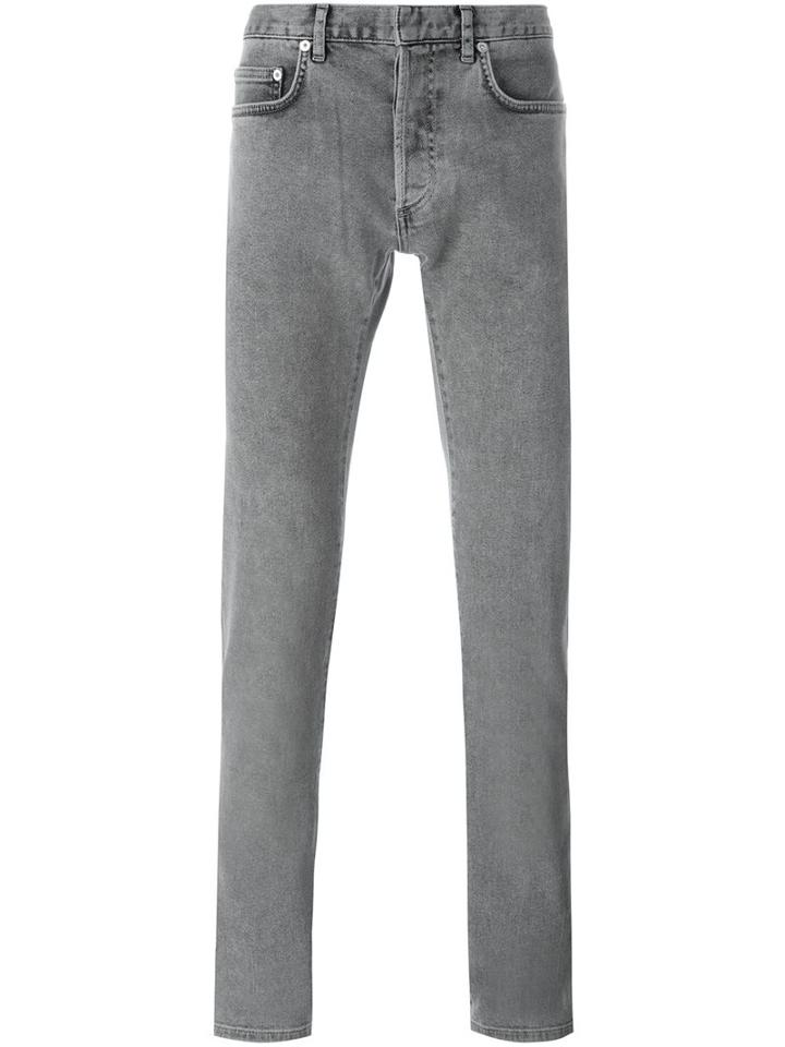 Dior Homme Slim Fit Jeans, Men's, Size: 32, Grey, Cotton/spandex/elastane