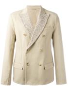 Ermanno Scervino Button Up Jacket, Men's, Size: 56, Nude/neutrals, Cotton/silk/polyester/cupro