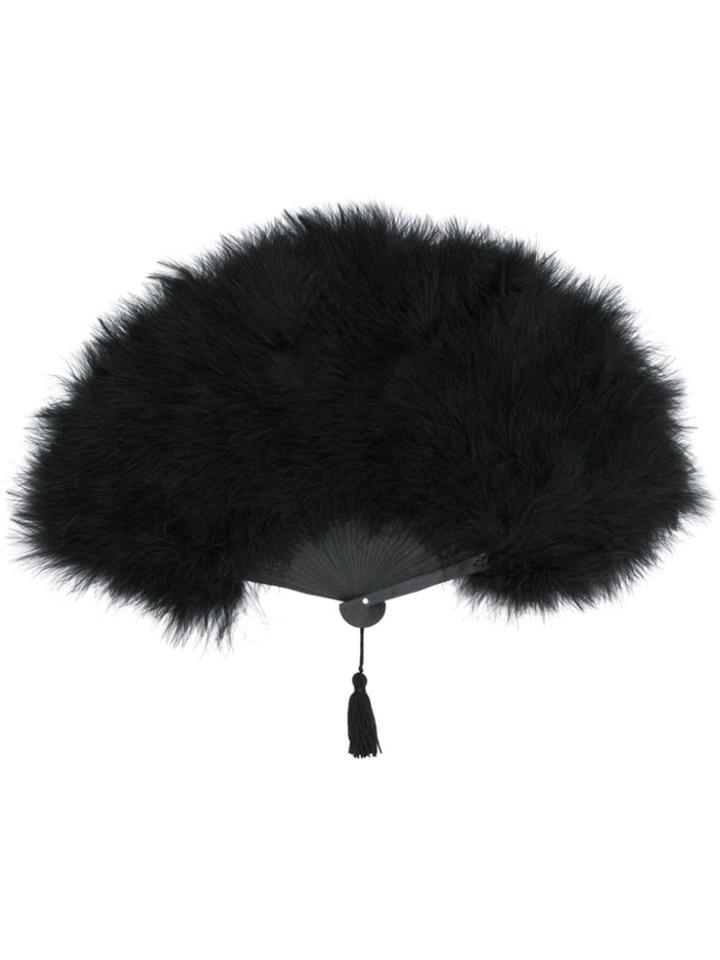 Maison Close Le Soupirant Feather Fan - Black