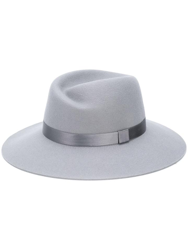 Rag & Bone Strap Fedora Hat - Grey