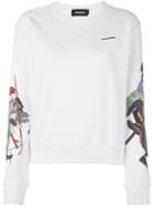 Dsquared2 Samurai Sleeve Sweatshirt, Women's, Size: Xs, White, Cotton