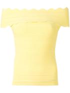 Amuse - Claudita Off-shoulders Blouse - Women - Nylon/viscose - L, Yellow/orange, Nylon/viscose