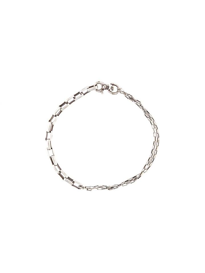 Title Of Work Double Chain Bracelet, Adult Unisex, Metallic
