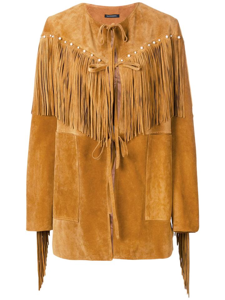 Wandering Western Fringe Jacket - Brown