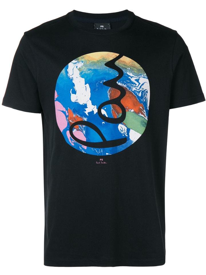 Ps By Paul Smith Marbled Graphic T-shirt - Black