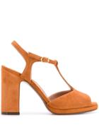 L'autre Chose T-strap Sandals - Brown