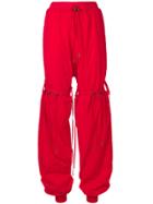 Y / Project Drawstring Detail Track Trousers - Red