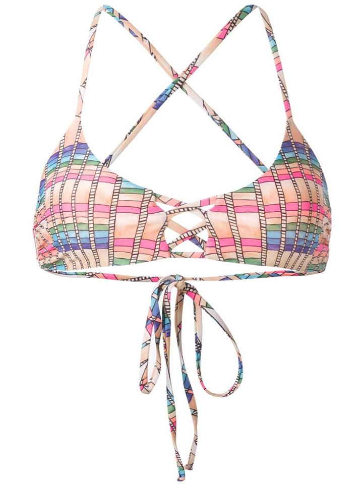 Mara Hoffman Basket Weave Print Bikini Top - Multicolour
