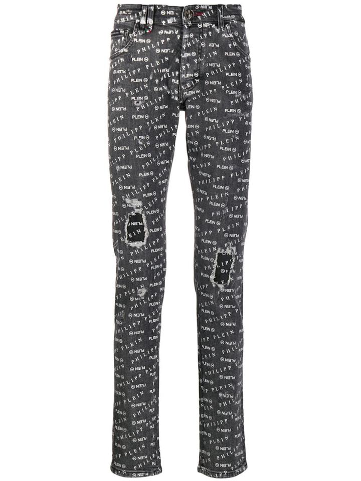Philipp Plein Logo Jeans - Black