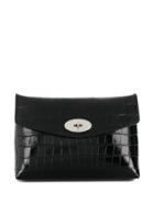 Mulberry Darley Croc-effect Cosmetic Pouch - Black