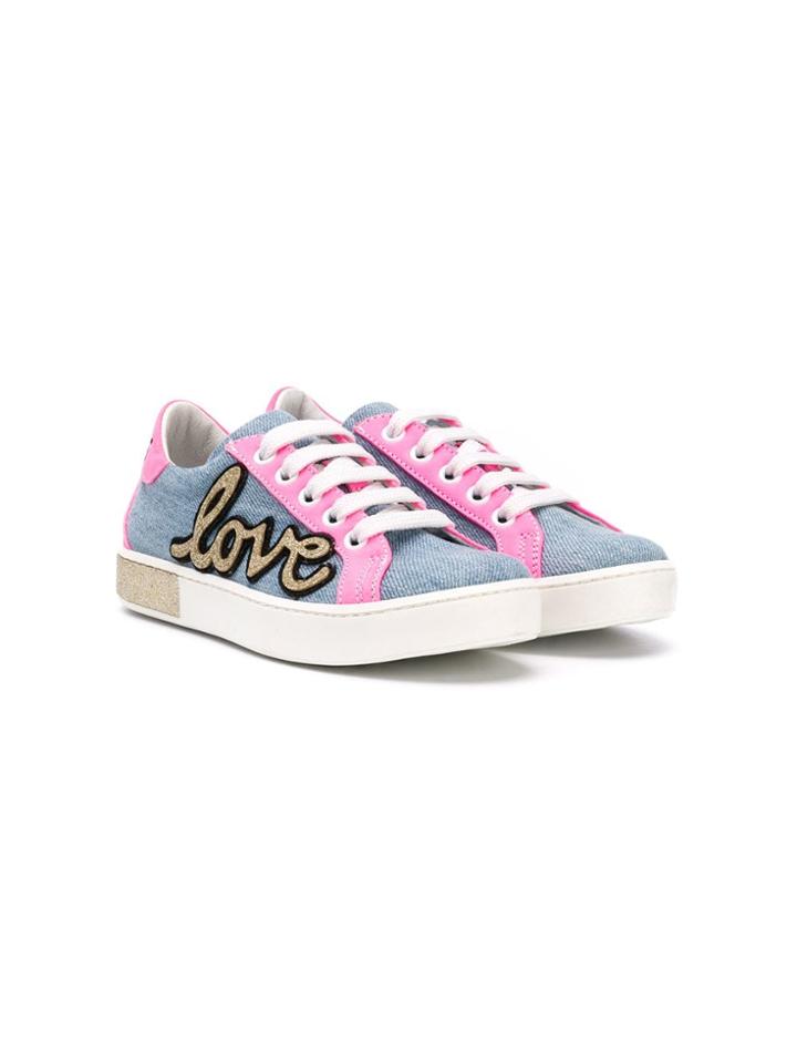 Am66 Teen Love Colour-block Sneakers - Blue
