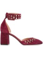 Red Valentino Eyelets Ankle Strap Pumps