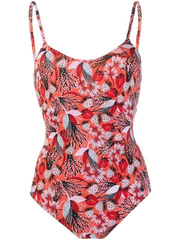 Emmanuela Swimwear Amy Floral Print Swimsuit - Red