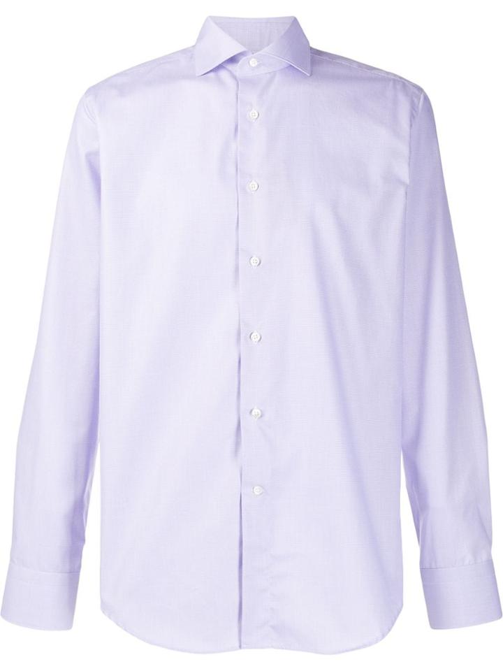Canali Woven Long-sleeved Shirt - Purple