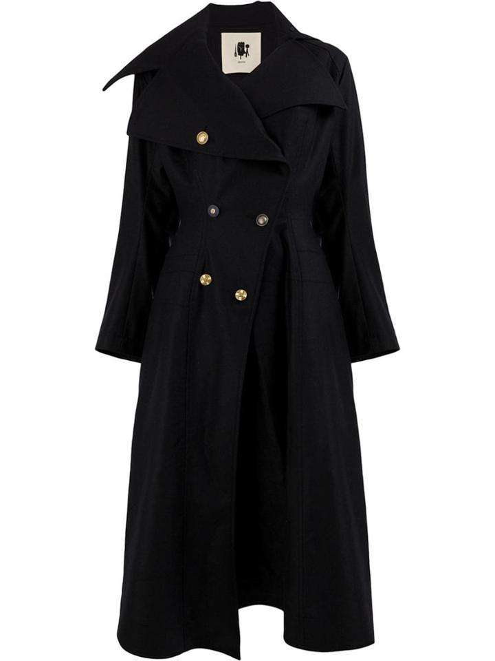 Aganovich Asymmetric Double-breasted Coat - Black