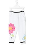 Monnalisa - Floral Embroidered Trousers - Kids - Cotton/polyester/spandex/elastane - 8 Yrs, White