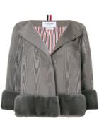 Thom Browne Mink Fur-trimmed Jacket - Grey