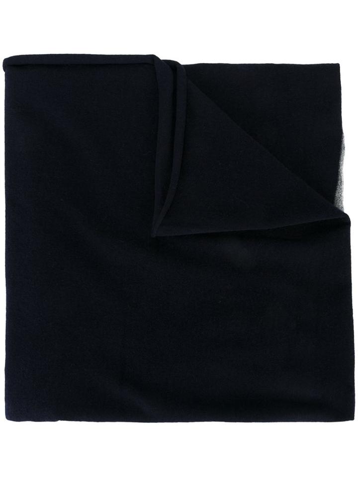 Brunello Cucinelli Cashmere Finished Edges Scarf, Men's, Blue, Cashmere