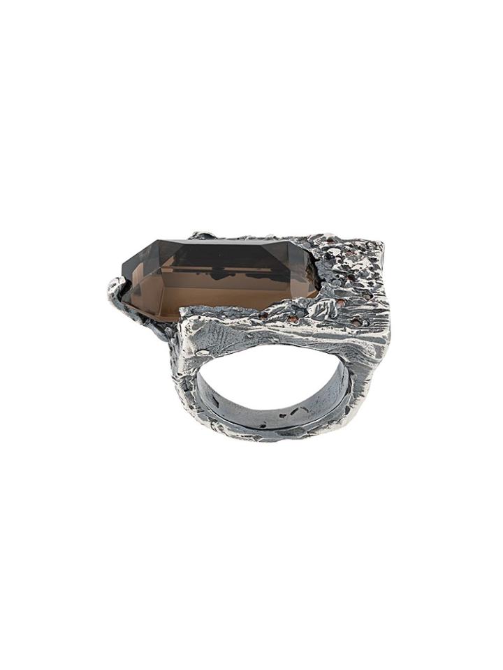 Chin Teo Diamond And Quartz Wiseman Ring - Metallic