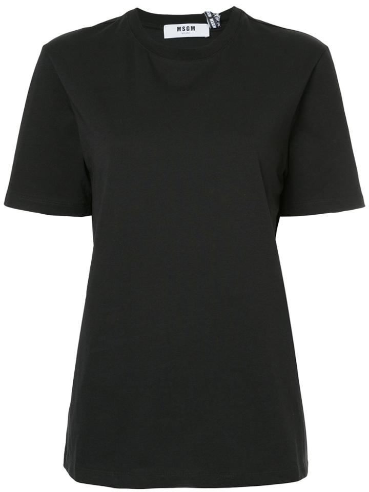 Msgm Ribbon Detail T-shirt - Black