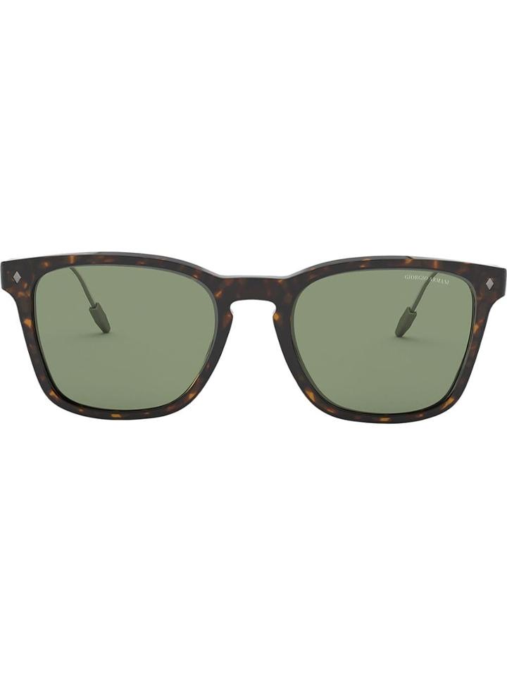 Giorgio Armani Square Frame Sunglasses - Brown