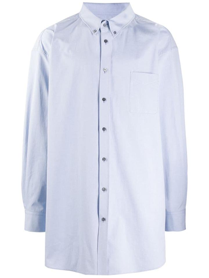 Maison Margiela Long Sleeves Oversized Shirt - Blue