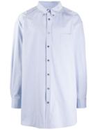 Maison Margiela Long Sleeves Oversized Shirt - Blue