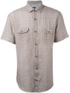 Eleventy Flap Pocket Shirt, Men's, Size: 39, Nude/neutrals, Linen/flax